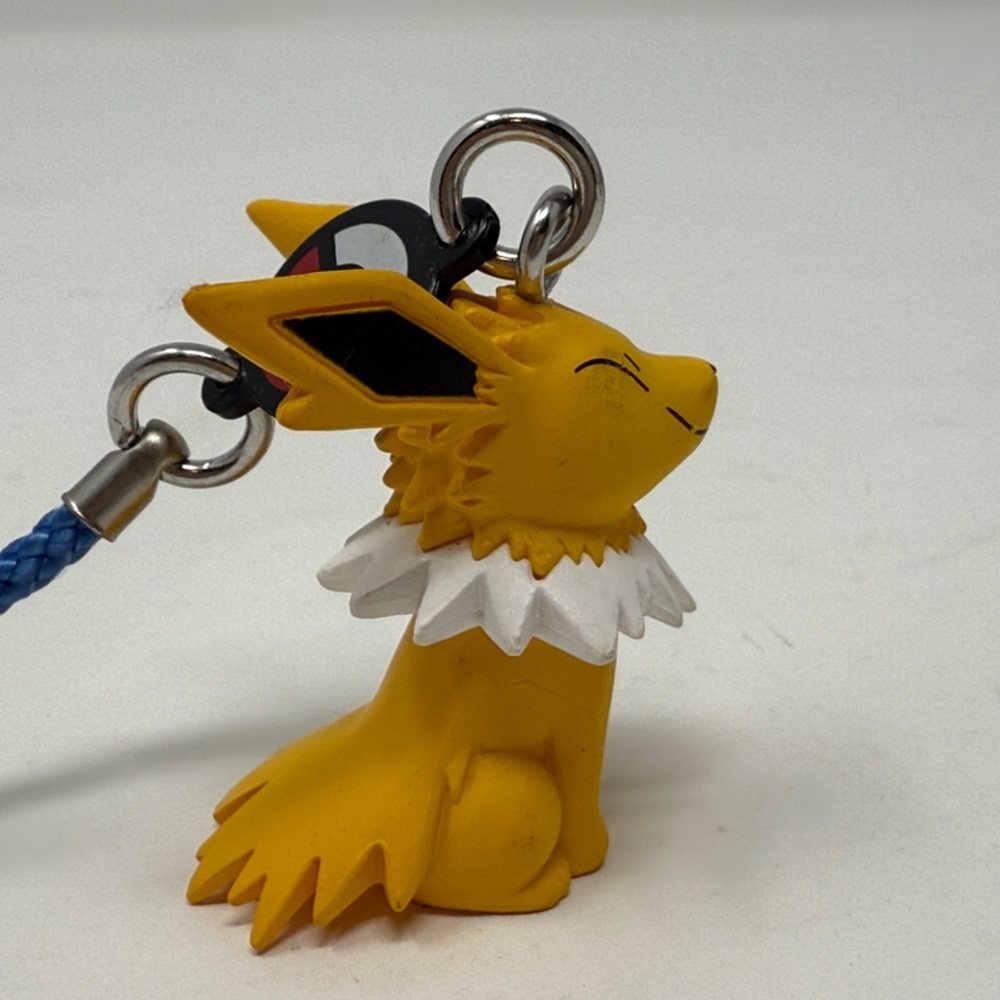Pokémon Jolteon Mini Figure with Blue Strap and Tag TOMY 2017